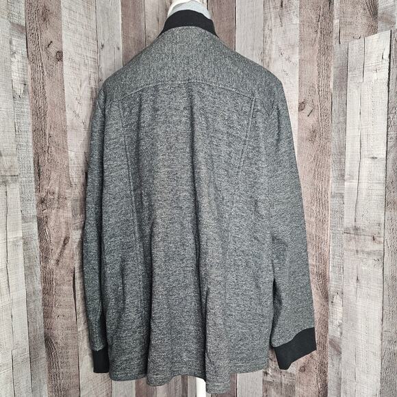 Bob Mackie Wearable Art Black Sequine Wings Gray Full Zip Jacket Women's XL Gift - Picture 3 of 8